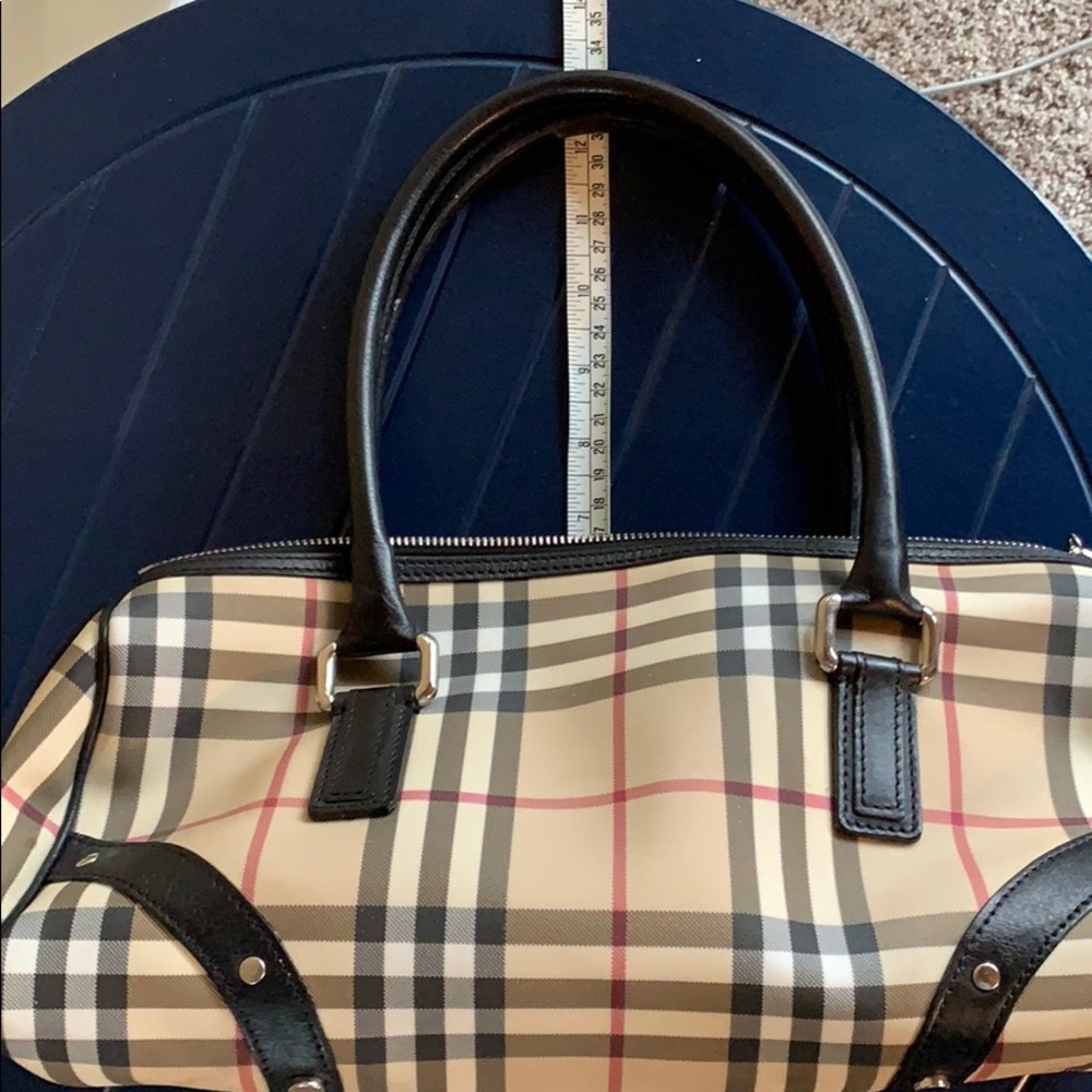 Burberry Beige and Black Plaid Satchel - Picture 6 of 12